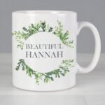 Personalised Any Message Botanical Design Ceramic Mug - Image 2
