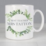 Personalised Any Message Botanical Design Ceramic Mug - Image 3