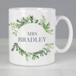 Personalised Any Message Botanical Design Ceramic Mug - Image 6