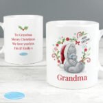 Personalised Me to You Christmas Holly & Gift Tag Design Ceramic Mug