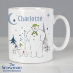 Personalised The Snowman and the Snowdog Blue Text Ceramic Christmas Mug - Image 3