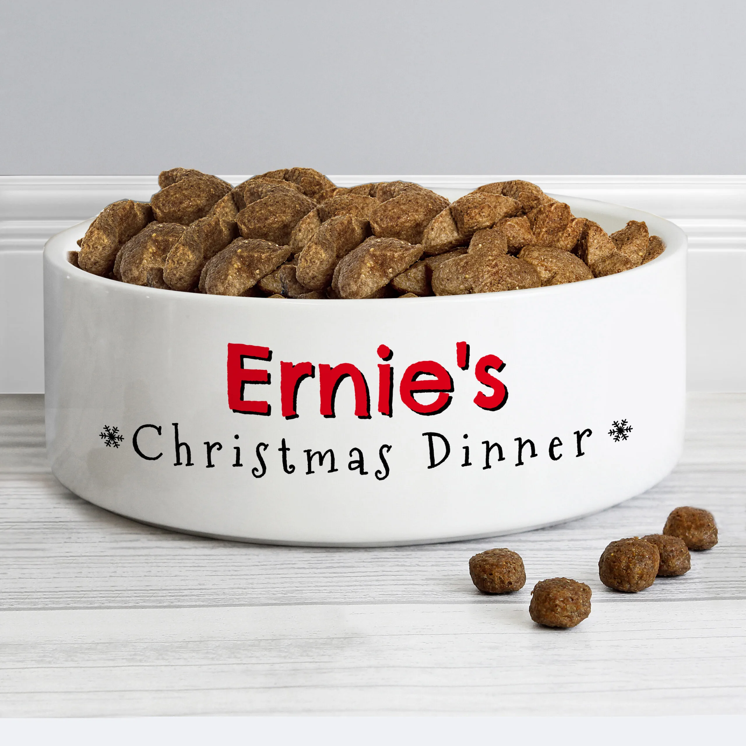Personalised 'Christmas Dinner' 15cm Medium Ceramic Pet Bowl - Image 2