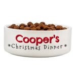 Personalised 'Christmas Dinner' 15cm Medium Ceramic Pet Bowl - Image 4