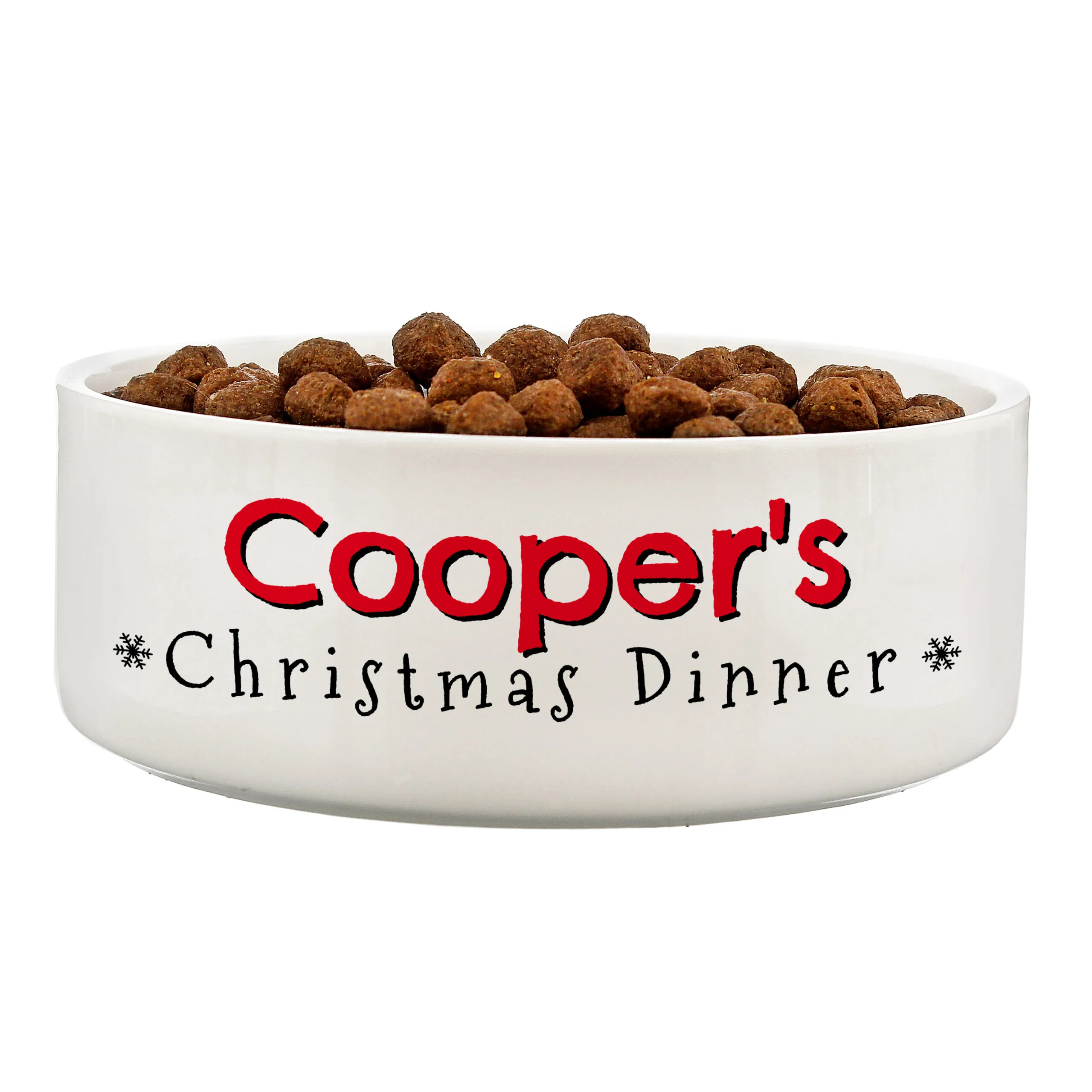 Personalised 'Christmas Dinner' 15cm Medium Ceramic Pet Bowl - Image 4