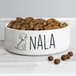 Personalised Scribble Dog Design 15cm Medium Ceramic Pet Bowl - Image 3