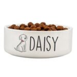 Personalised Scribble Dog Design 15cm Medium Ceramic Pet Bowl - Image 4