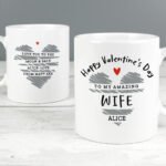 Personalised 'Happy Valentine's Day' Heart Motif Ceramic Mug - Image 3