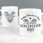 Personalised 'Happy Valentine's Day' Heart Motif Ceramic Mug - Image 4