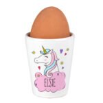 Personalised Children's Unicorn Design Ceramic Egg Cup - Image 2