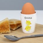 Personalised Easter Chicks Design Ceramic Egg Cup - Image 2
