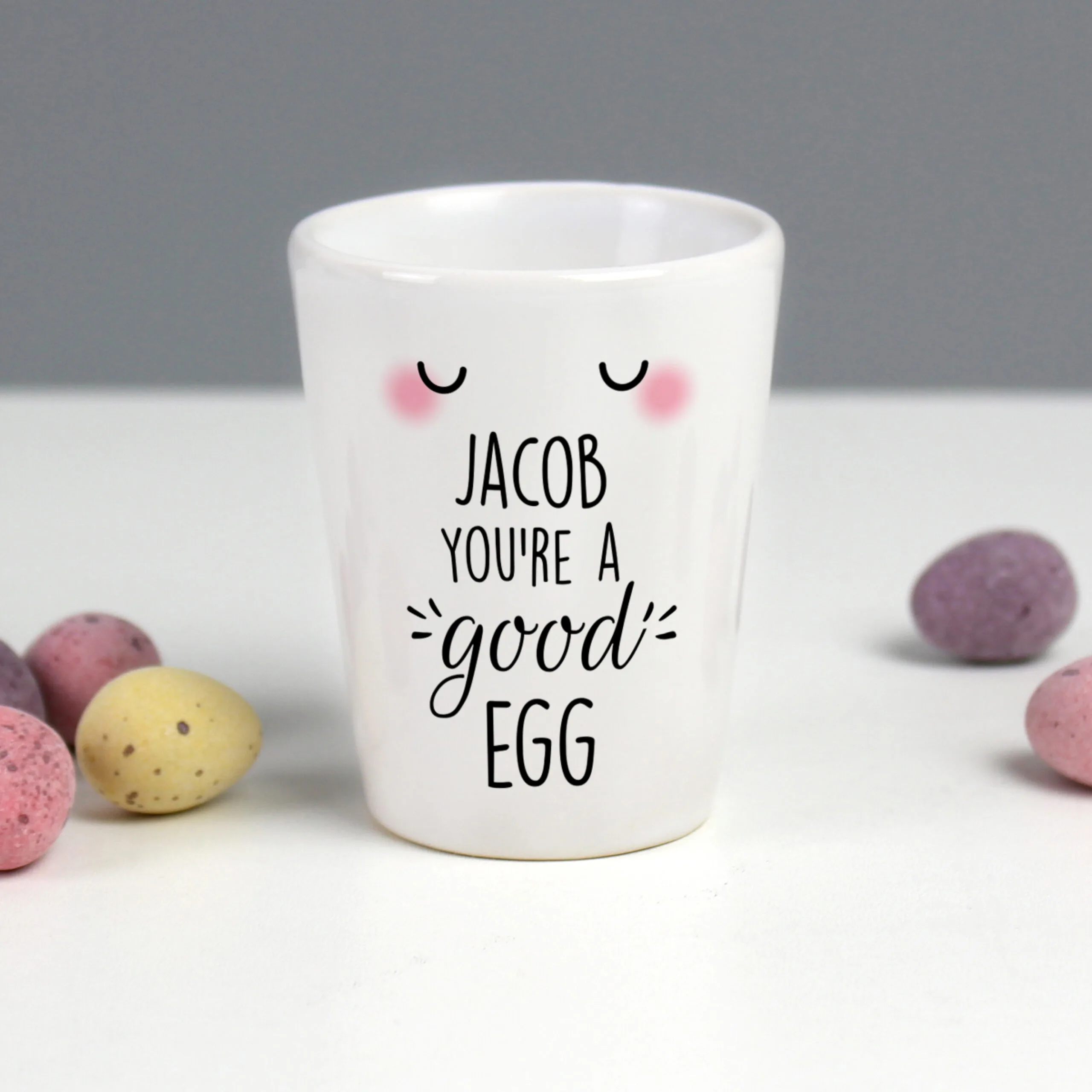 Personalised 'You're A Good Egg' Ceramic Egg Cup - Image 2