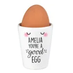 Personalised 'You're A Good Egg' Ceramic Egg Cup - Image 4