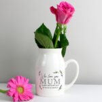 Personalised Any Message Botanical Design Ceramic Flower Jug Vase - Image 6