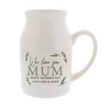 Personalised Any Message Botanical Design Ceramic Flower Jug Vase - Image 7