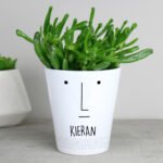 Personalised 'Mr Face' Ceramic Plant Pot