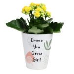 Personalised Any Message Abstract Pattern Ceramic Plant Pot - Image 5