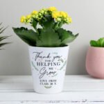 Personalised 'Thank You For Helping Me Grow' Ceramic Plant Pot - Image 2