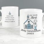 Personalised Boys 'On Your First Holy Communion' Ceramic Mug - Image 2