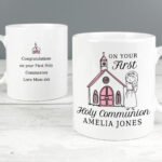Personalised Girls 'On Your First Holy Communion' Ceramic Mug