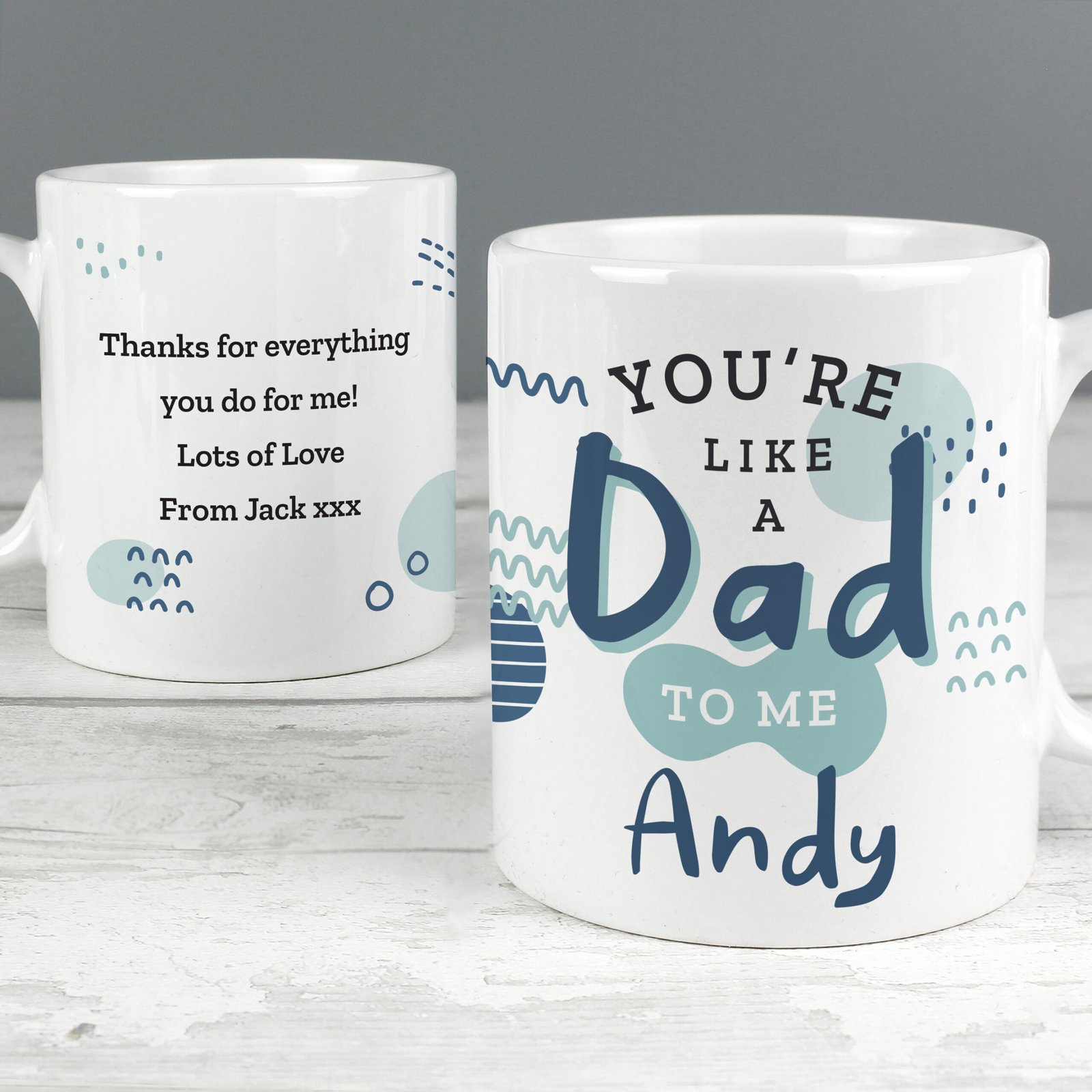 P0805M02 Personalised 'You're Like A Dad To Me' Ceramic Mug Personalised 'You're Like A Dad To Me' Ceramic Mug - Image 1
