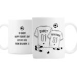 Personalised Football Shirts Design Mini Me Ceramic Mug - Image 4