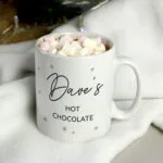 Personalised Any Message Little Grey Stars Design Ceramic Mug - Image 3