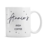 Personalised Any Message Little Grey Stars Design Ceramic Mug - Image 4