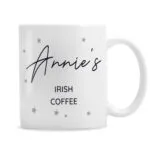 Personalised Any Message Little Grey Stars Design Ceramic Mug - Image 4