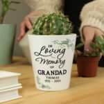 Personalised 'In Loving Memory' White Ceramic Plant Pot - Image 3