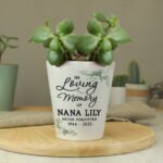 Personalised 'In Loving Memory' White Ceramic Plant Pot - Image 4
