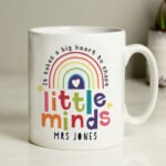 Personalised 'Shape Little Minds' Rainbow Design Ceramic Mug
