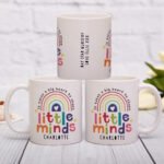 Personalised 'Shape Little Minds' Rainbow Design Ceramic Mug - Image 2