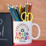 Personalised 'Shape Little Minds' Rainbow Design Ceramic Mug - Image 4