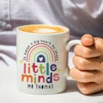 Personalised 'Shape Little Minds' Rainbow Design Ceramic Mug - Image 5