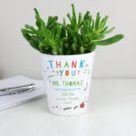 Personalised 'Thank You' Teachers Ceramic Plant Pot - Image 2