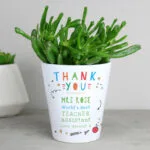 Personalised 'Thank You' Teachers Ceramic Plant Pot - Image 3