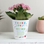 Personalised 'Thank You' Teachers Ceramic Plant Pot - Image 5