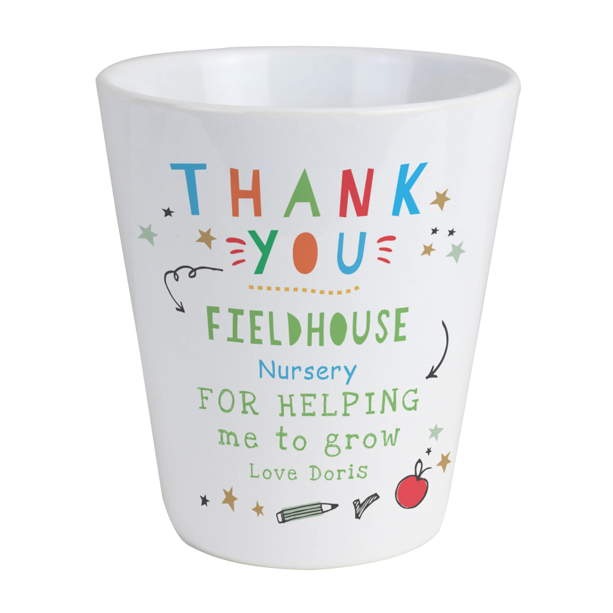 Personalised 'Thank You' Teachers Ceramic Plant Pot - Image 6