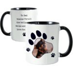 Personalised Pet Paw Print Design Photo Upload Black Handled Ceramic Mug - Image 5