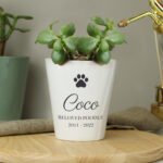 Personalised Pet Paw Print Motif Ceramic Plant Pot - Image 3