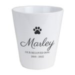 Personalised Pet Paw Print Motif Ceramic Plant Pot - Image 4