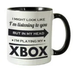 Personalised 'I Might Look Like I'm Listening' Black Handled Ceramic Mug - Image 6