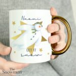 Personalised The Snowman 'Let it Snow' Gold Handled Ceramic Mug - Image 2