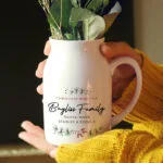 Personalised Any Message Christmas Themed Ceramic Flower Jug Vase - Image 2