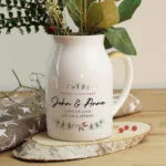 Personalised Any Message Christmas Themed Ceramic Flower Jug Vase - Image 3