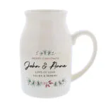 Personalised Any Message Christmas Themed Ceramic Flower Jug Vase - Image 4