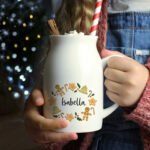 Personalised Name Only Christmas Themed Ceramic Milk Jug - Image 2