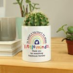 Personalised 'Shape Little Minds' Rainbow Design Ceramic Storage Pot