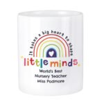 Personalised 'Shape Little Minds' Rainbow Design Ceramic Storage Pot - Image 5