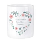 Personalised Any Message Floral Heart Design Ceramic Storage Pot - Image 8